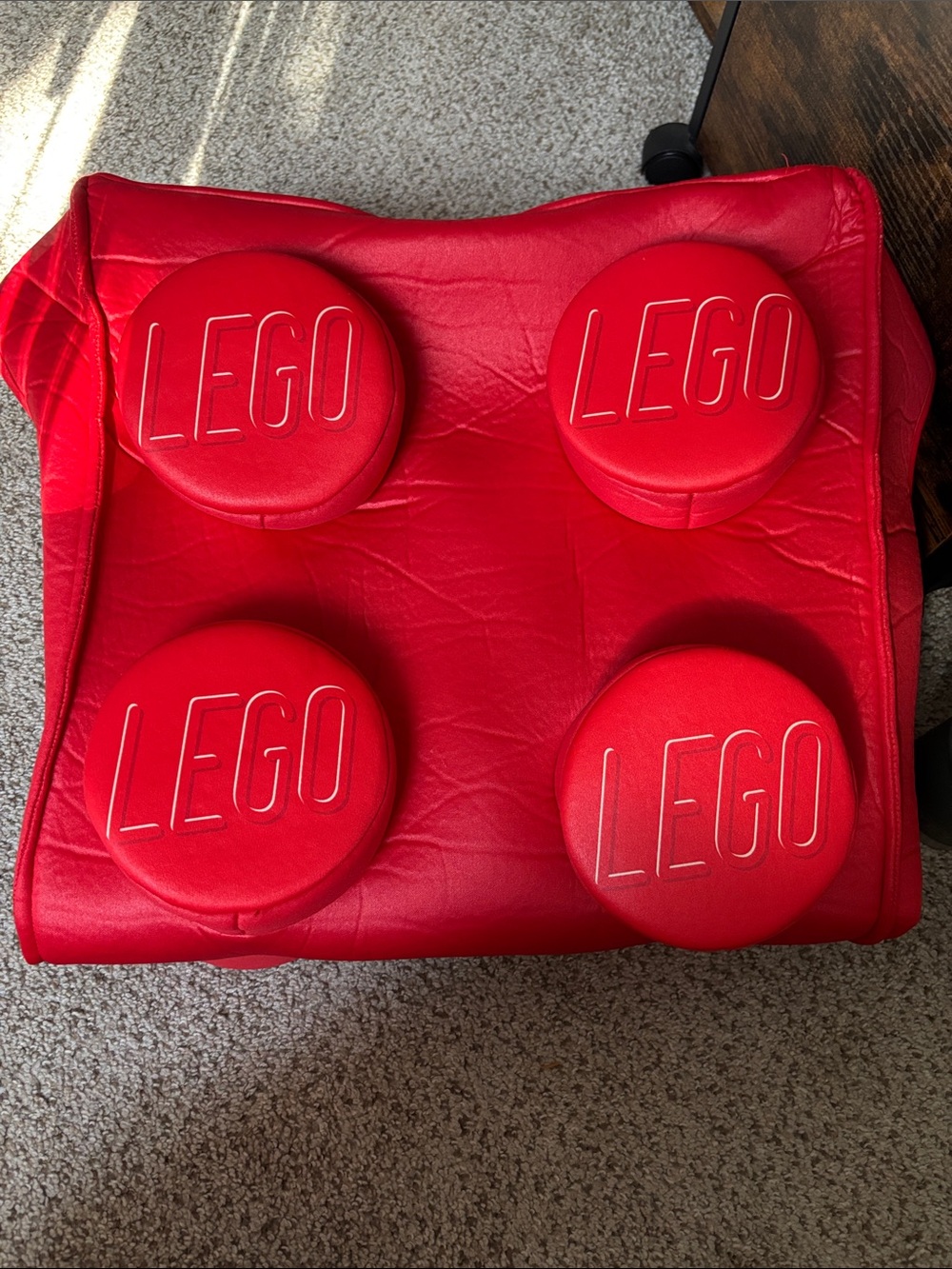 Adult Red Lego Brick Costume OS Halloween | Dress Up | Costume Party | - Picture 10 of 13